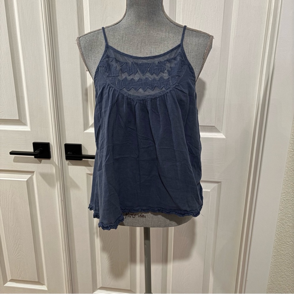 Sun & Shadow Women’s Blue‎ Summer Adjustable Straps Top Size Medium